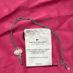 The Giving Keys Silver Love Key Necklace